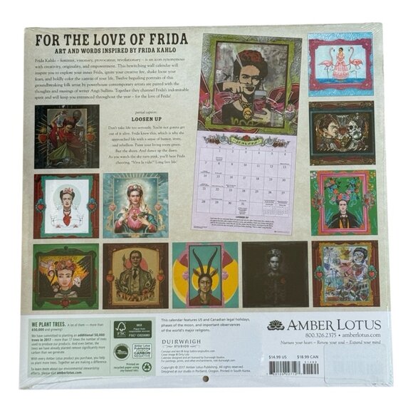 For The Love Of Frida 2018 Calendar of Art & Words Inspired by Frida Kahlo - Picture 2 of 2